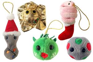GIANTMICROBE NAUGHTY ORNAMENT SET