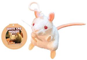 Giantmicrobe White Lab Mouse Keychain